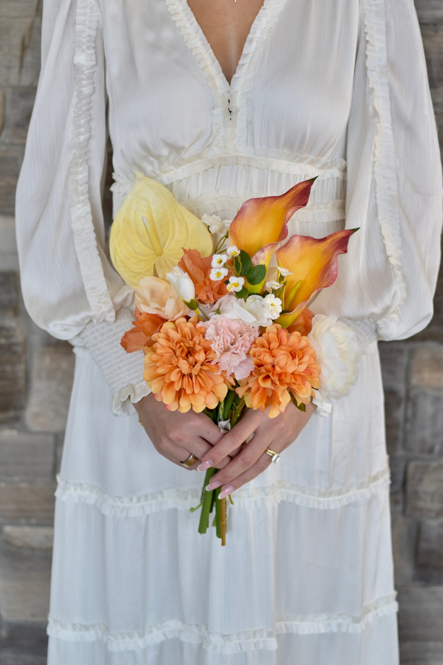 Orange Bridal Bouquet