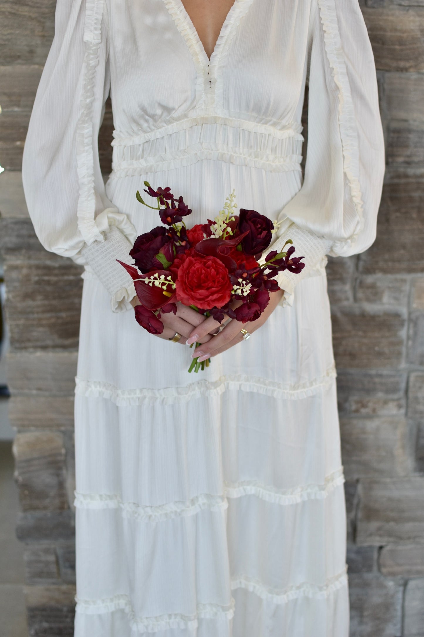Red Bridesmaid Bouquet