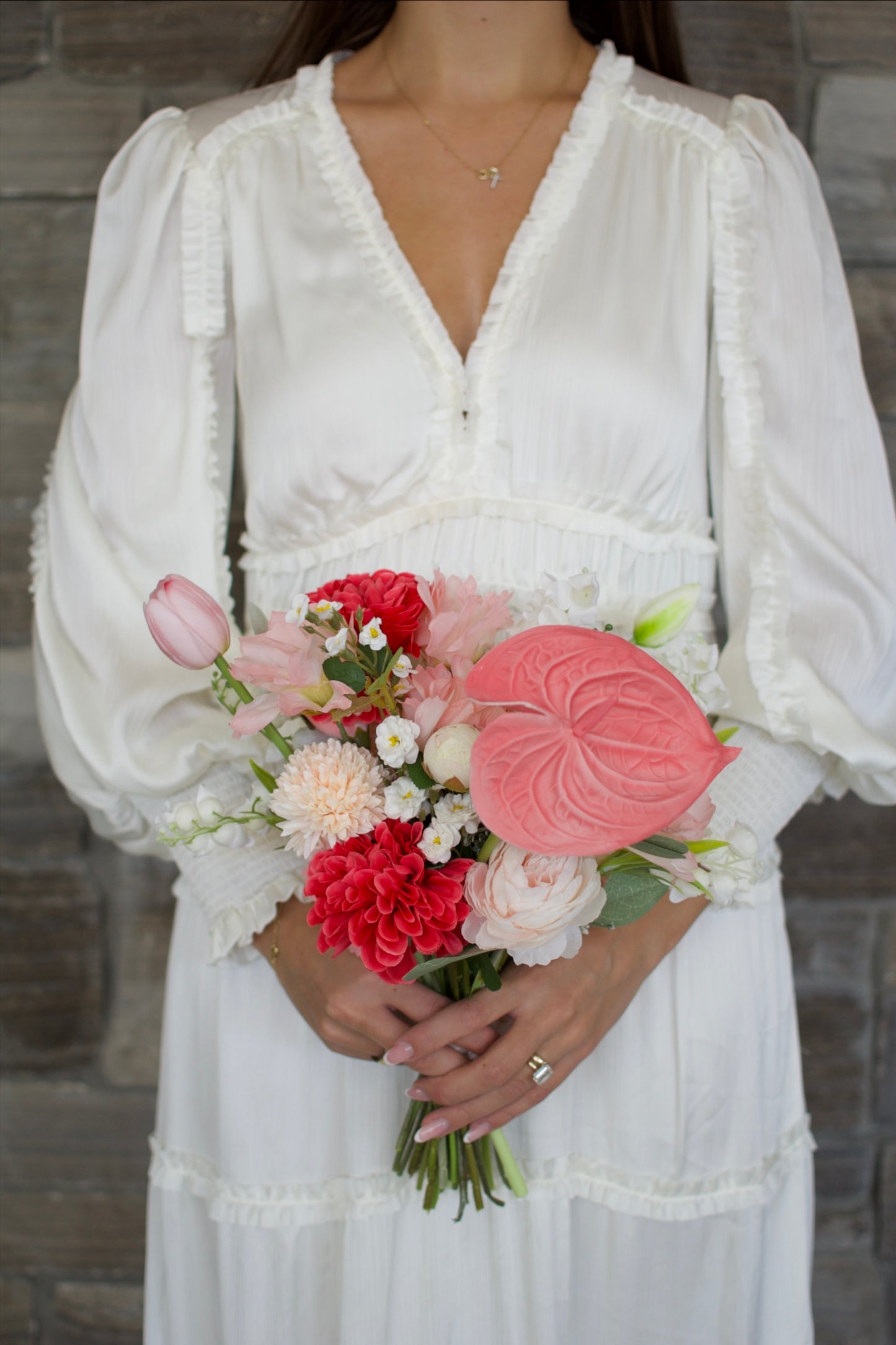 Pink Round Bridal Bouquet