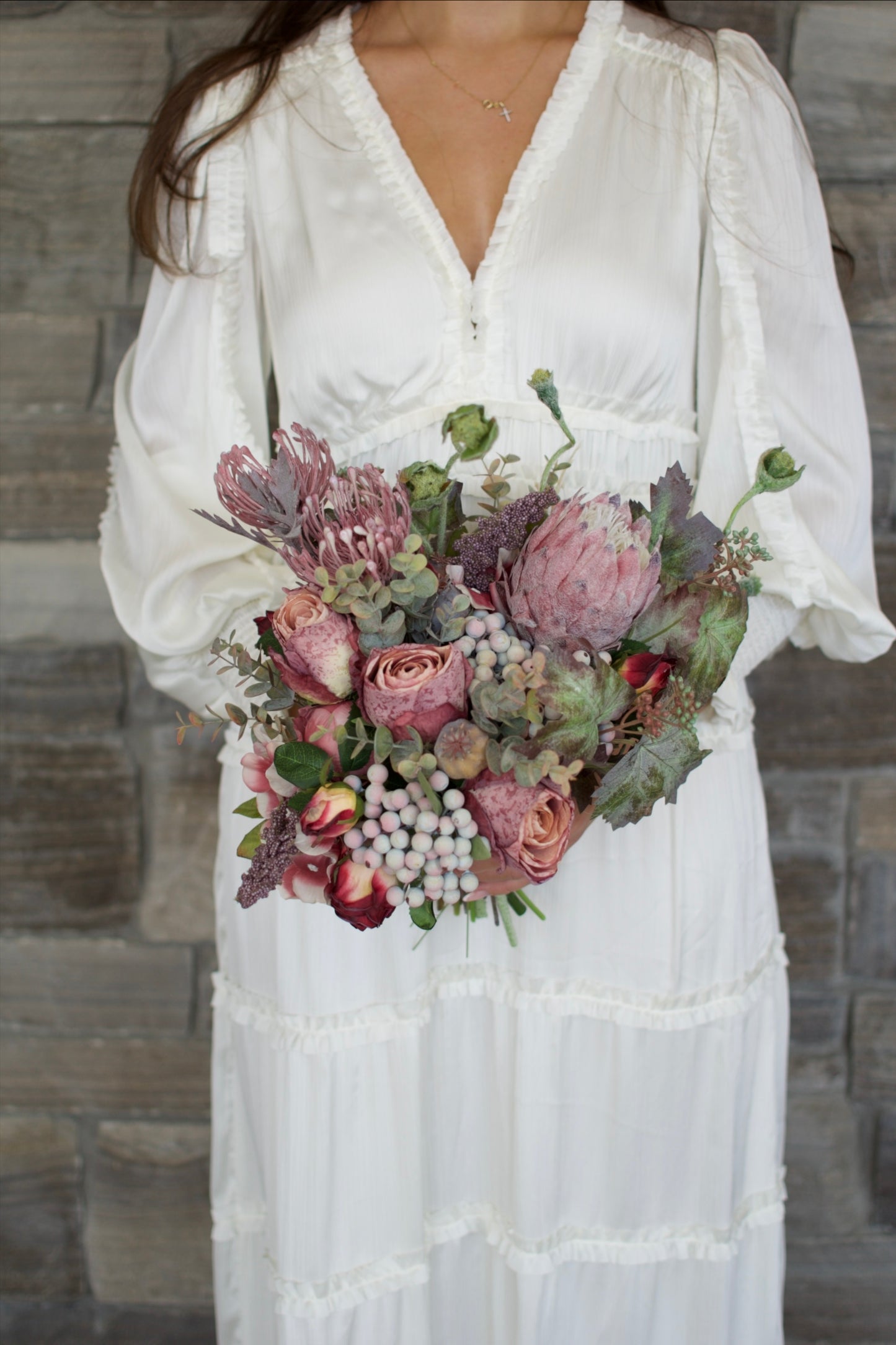 Dusty Rose Bridal Bouquet