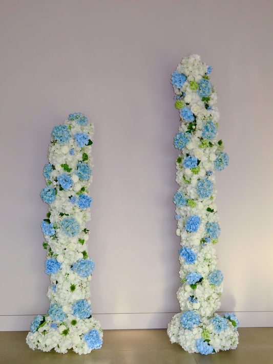 Blue and White Ceremony Arch