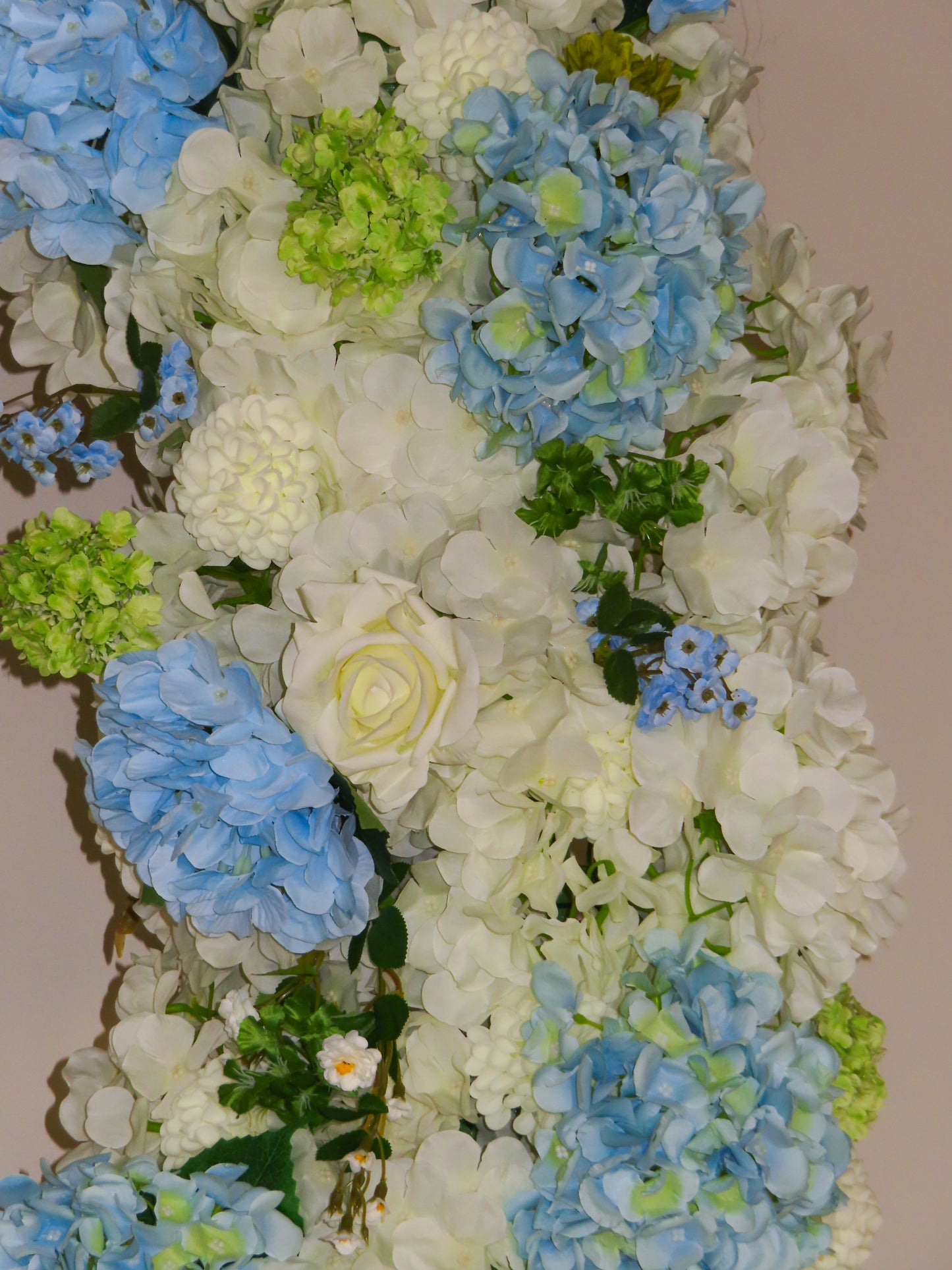 Blue and White Ceremony Arch